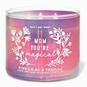 👩🦰1 Mother's Day Scents! MOM You're Magical Pink Lilac Vanilla 3-Wick CANDLE